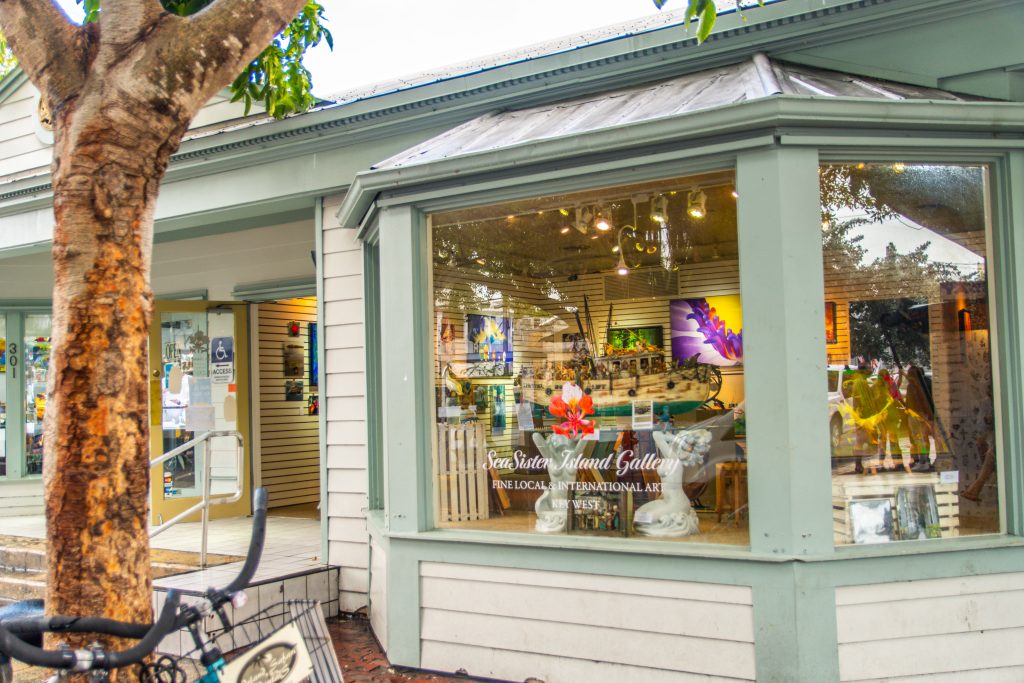 A store front with many items on display.